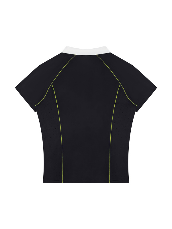 Women’s Slim Fit Quarter-Zip Polo Shirt