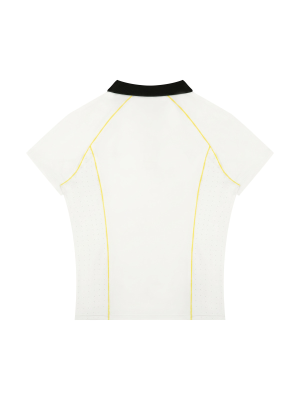 Women’s Slim Fit Quarter-Zip Polo Shirt