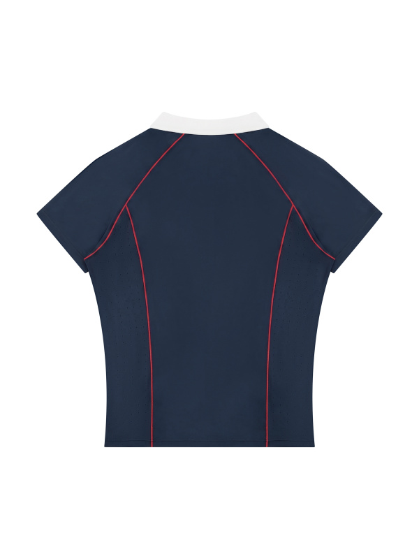 Women’s Slim Fit Quarter-Zip Polo Shirt