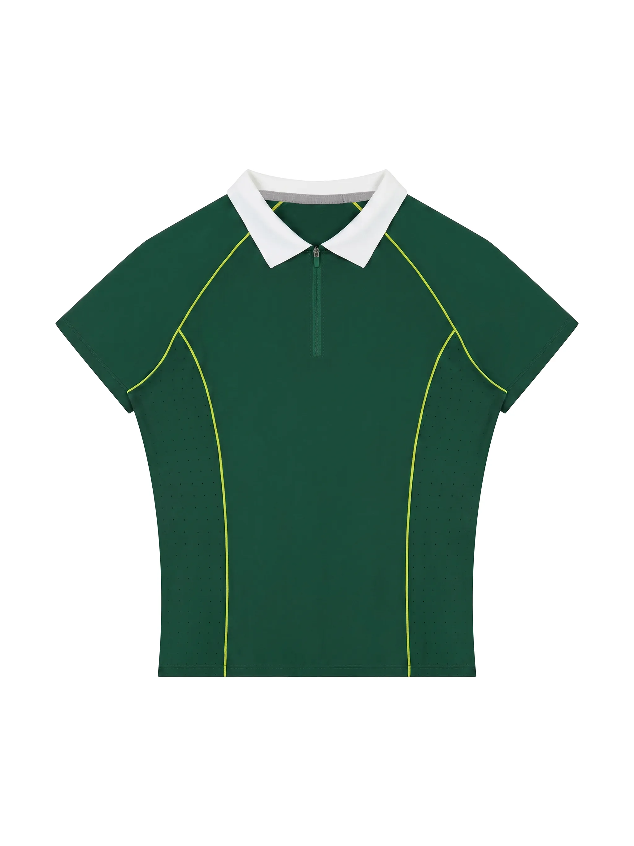 Women’s Slim Fit Quarter-Zip Polo Shirt