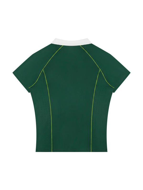 Women’s Slim Fit Quarter-Zip Polo Shirt