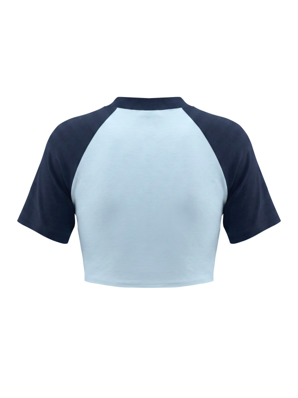 Women’s Color Block Raglan Crop T-Shirt