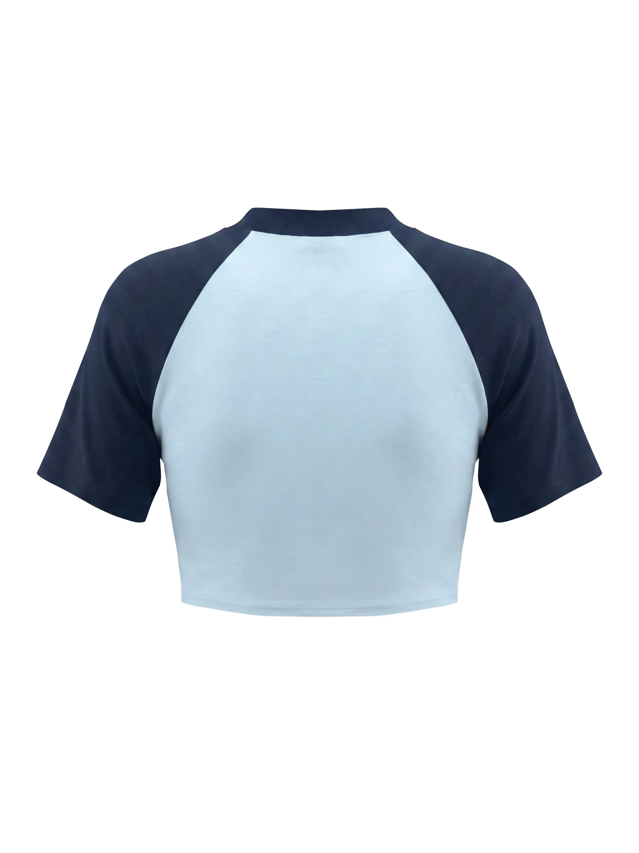 Women’s Color Block Raglan Crop T-Shirt