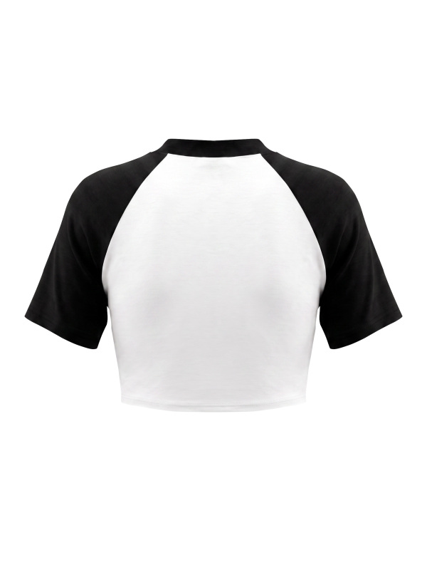 Women’s Color Block Raglan Crop T-Shirt