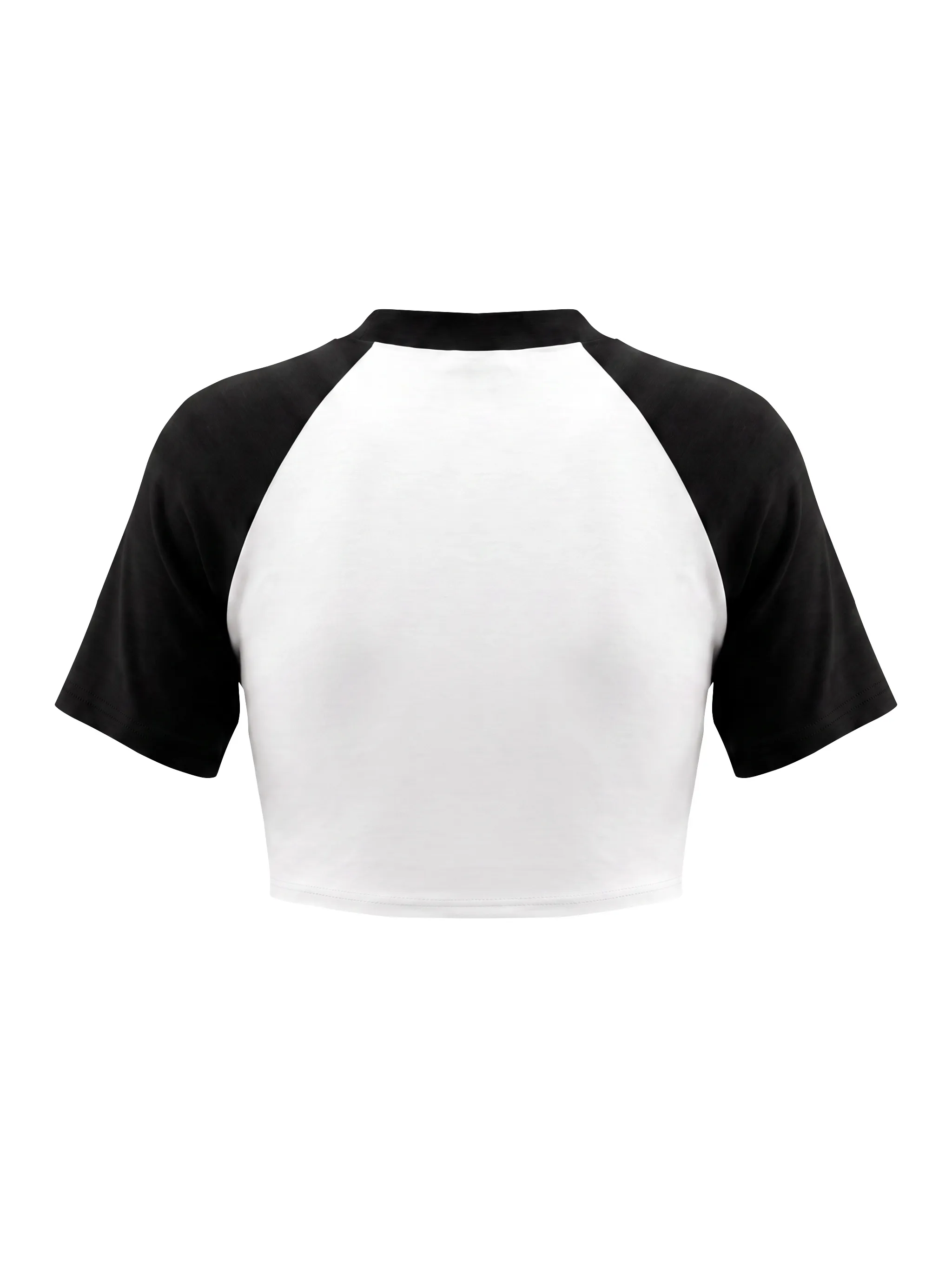 Women’s Color Block Raglan Crop T-Shirt