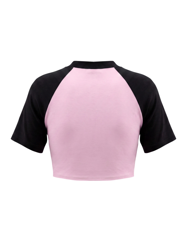 Women’s Color Block Raglan Crop T-Shirt