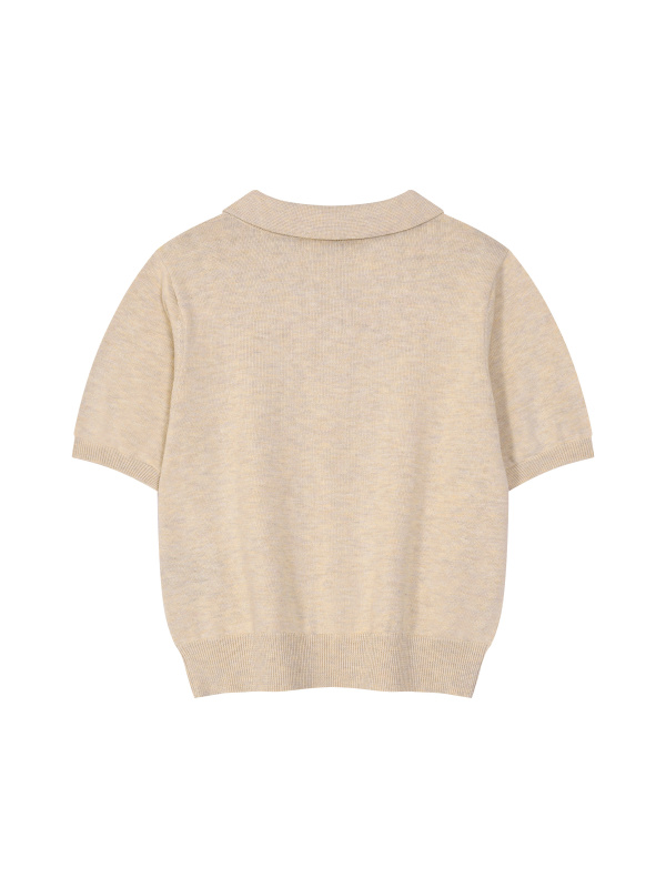 Women’s Knit Cotton Polo Shirt