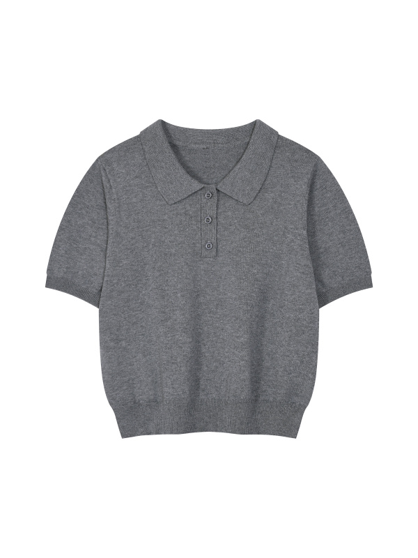 Women’s Knit Cotton Polo Shirt