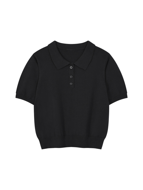Women’s Knit Cotton Polo Shirt