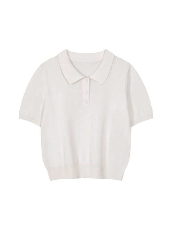 Women’s Knit Cotton Polo Shirt