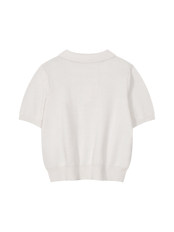 Women’s Knit Cotton Polo Shirt