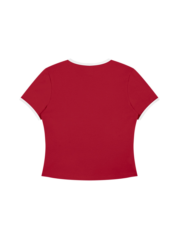 Women’s Color Block Crop T-Shirt