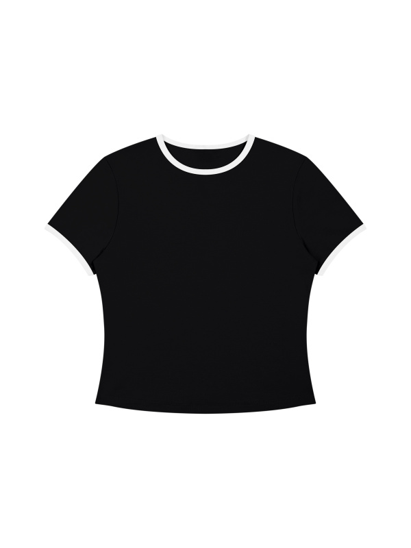Women’s Color Block Crop T-Shirt