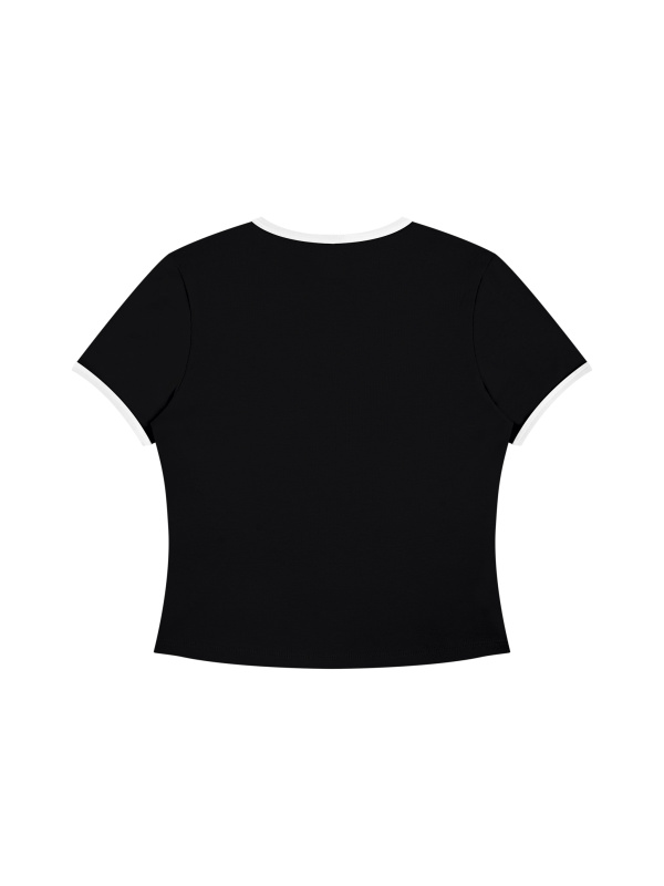 Women’s Color Block Crop T-Shirt