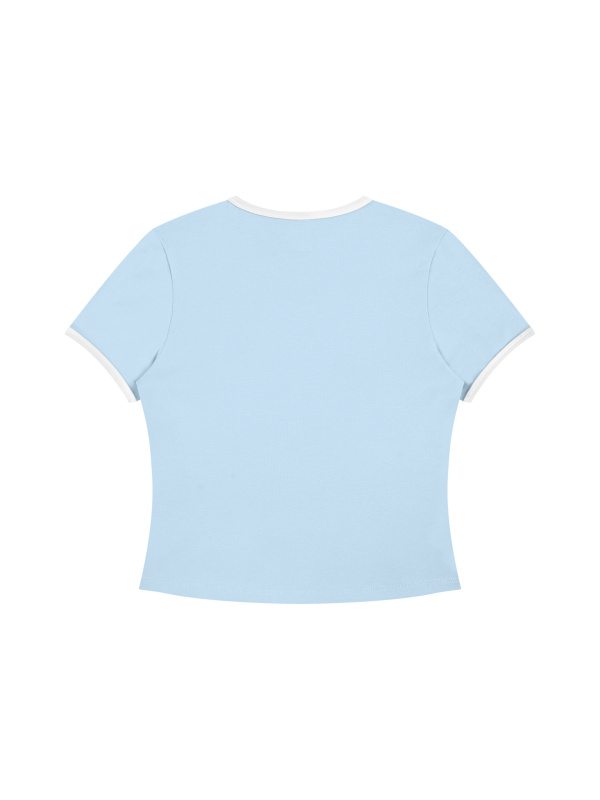Women’s Color Block Crop T-Shirt