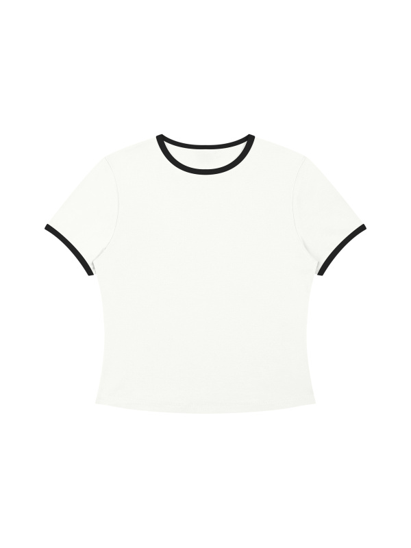 Women’s Color Block Crop T-Shirt