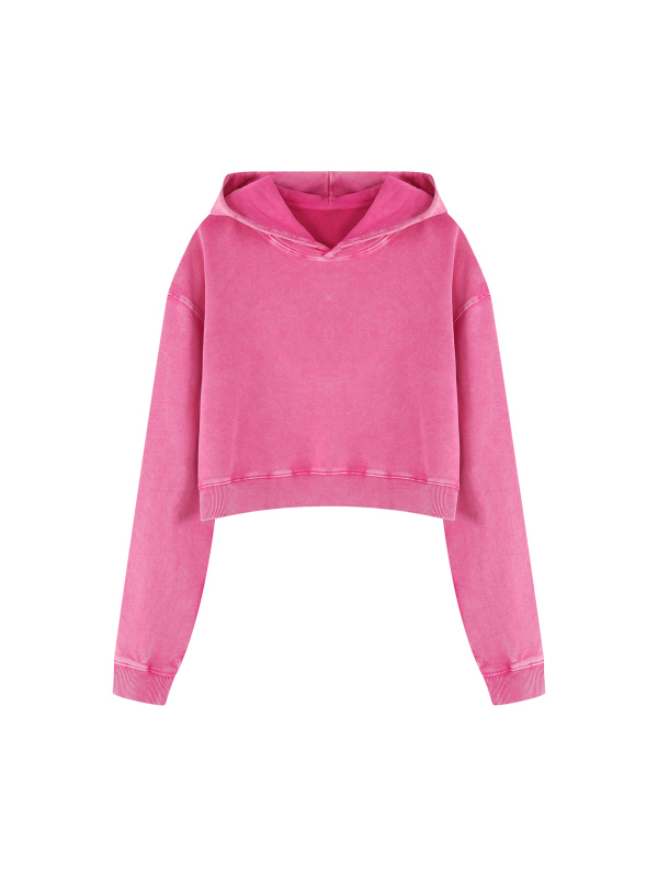 Women’s Mineral Washed Crop Hoodie