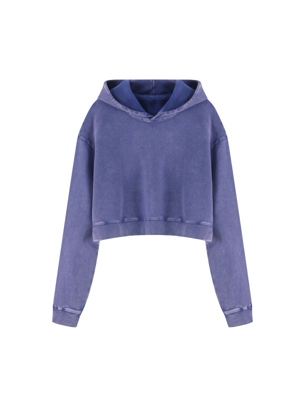 Women’s Mineral Washed Crop Hoodie