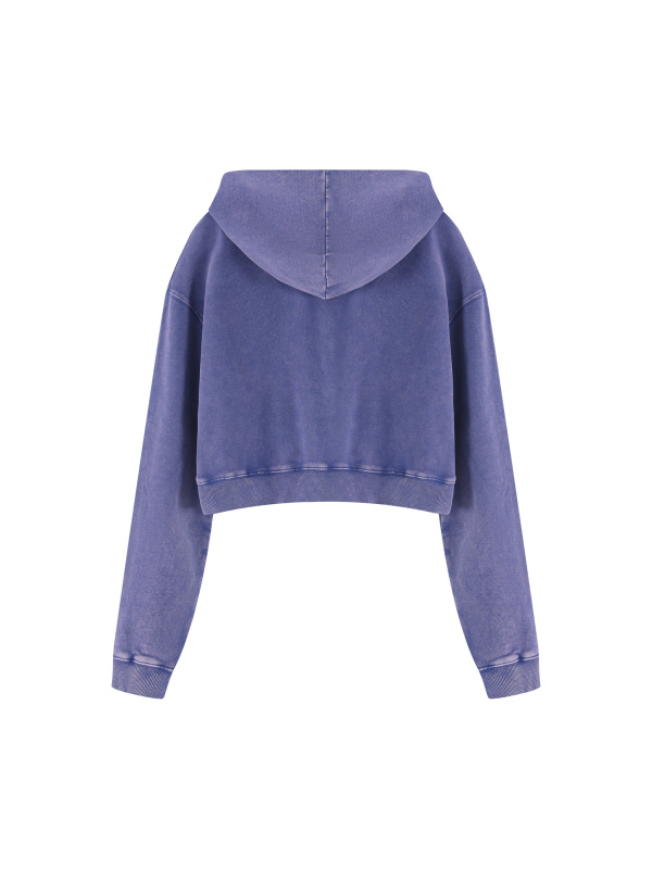 Women’s Mineral Washed Crop Hoodie