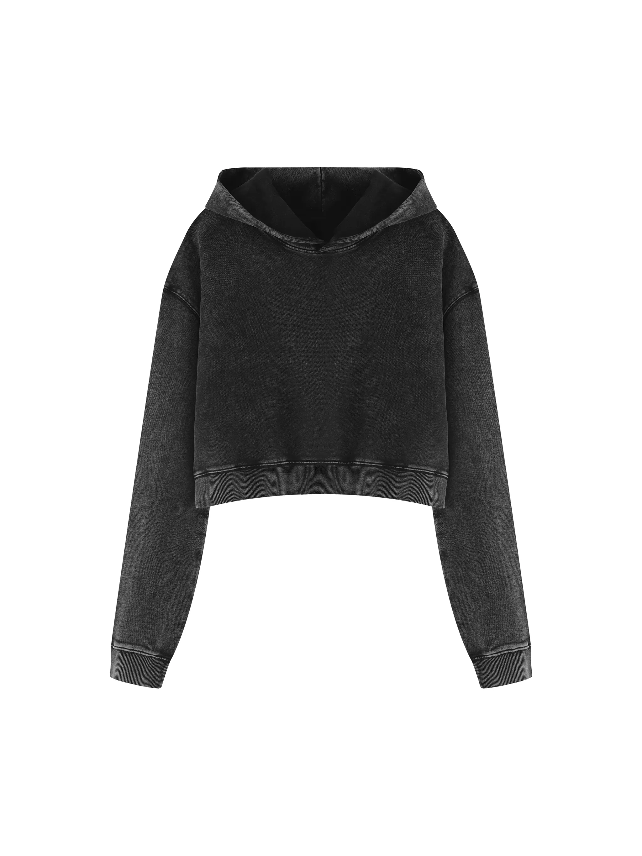Women’s Mineral Washed Crop Hoodie