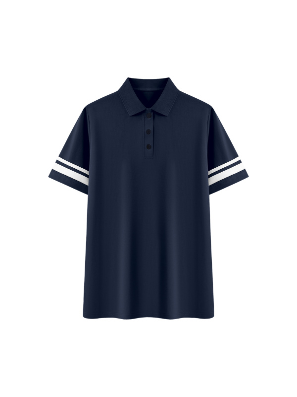 Women's Striped Color Block Polo Dress