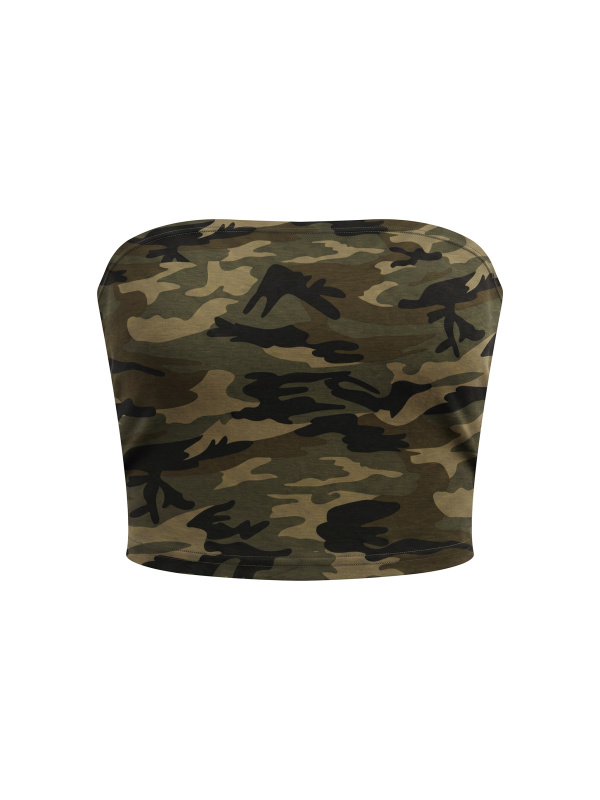 Women’s Camo Cropped Tube Top