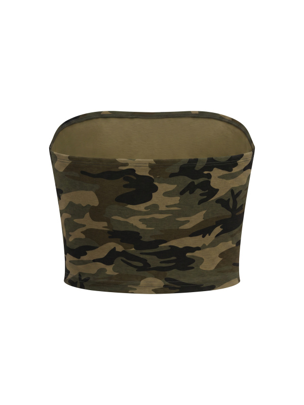 Women’s Camo Cropped Tube Top