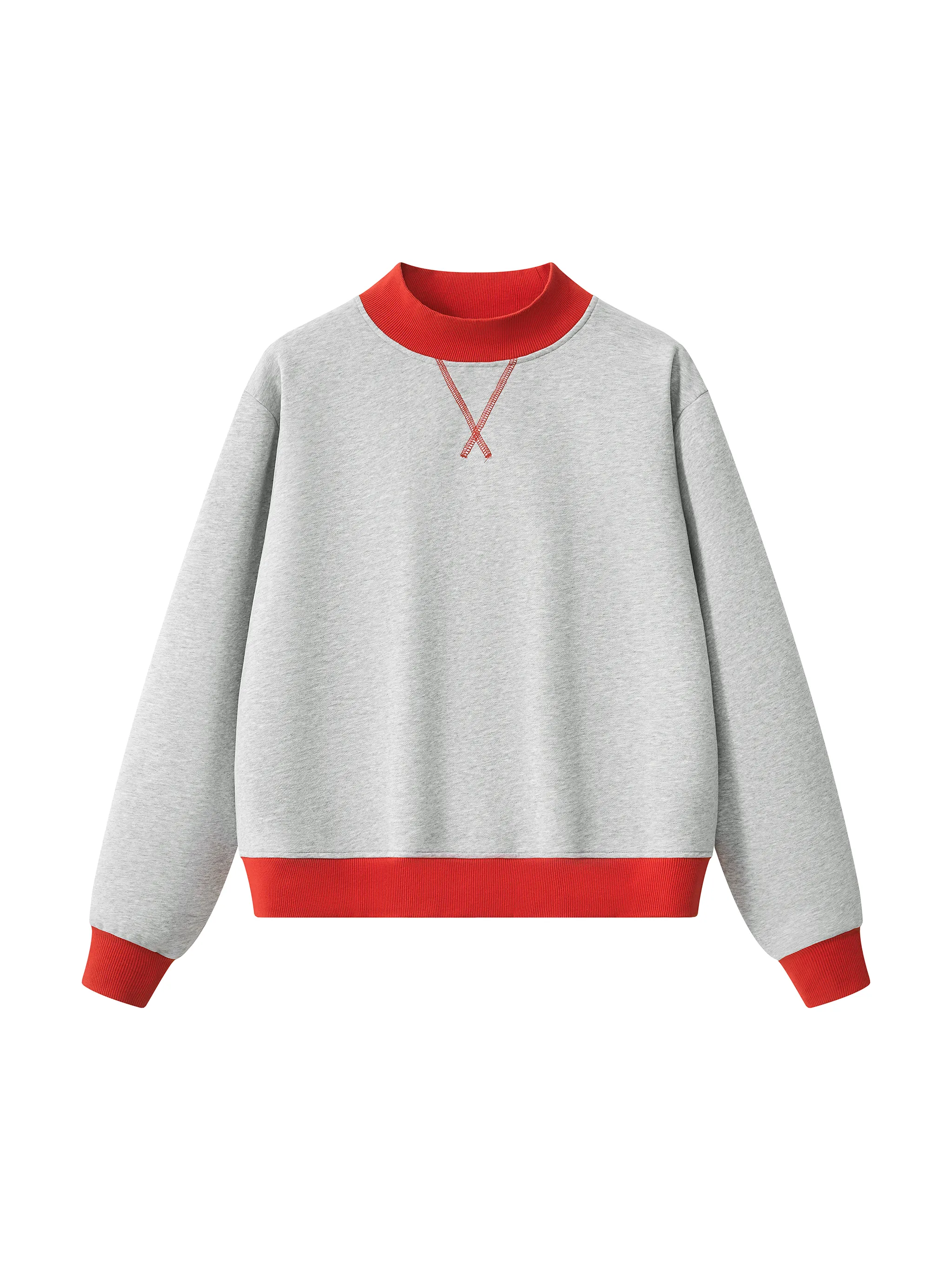 Women’s Mock Neck Crewneck Sweatshirt