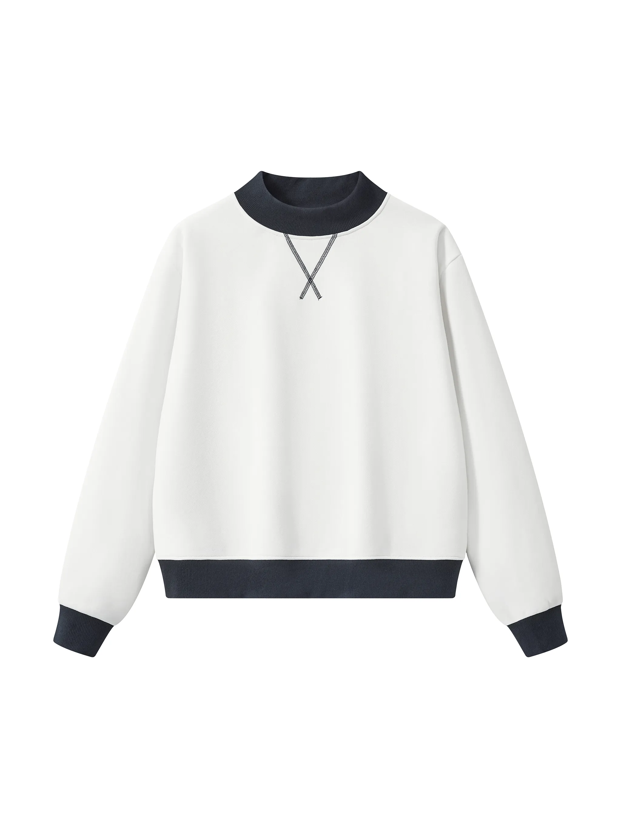 Women’s Mock Neck Crewneck Sweatshirt