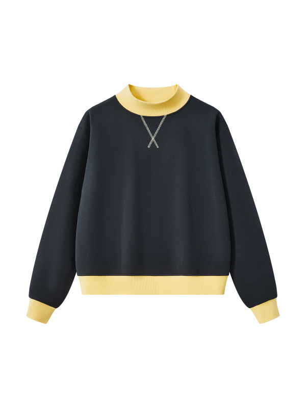 Women’s Mock Neck Crewneck Sweatshirt