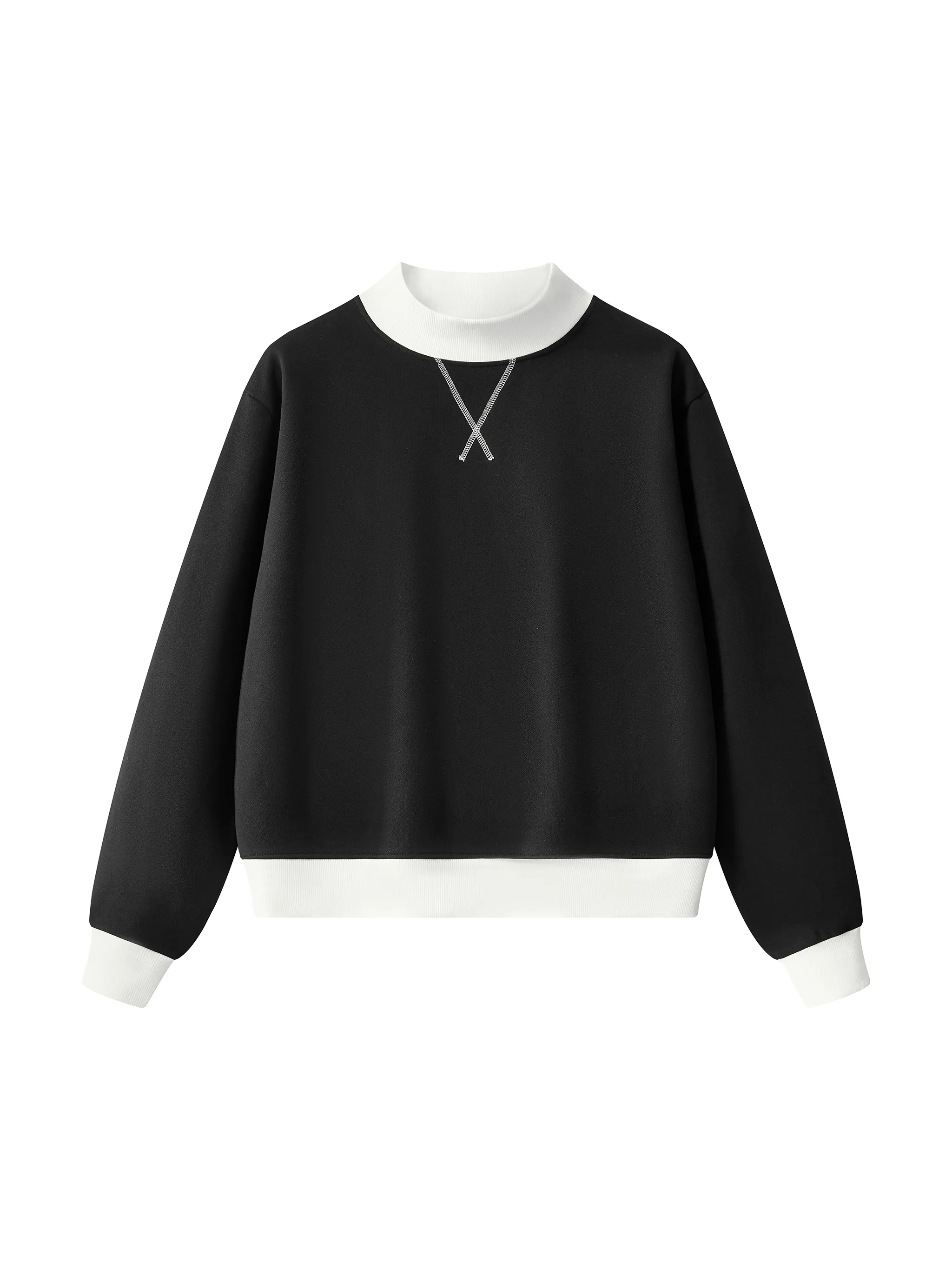 Women’s Mock Neck Crewneck Sweatshirt