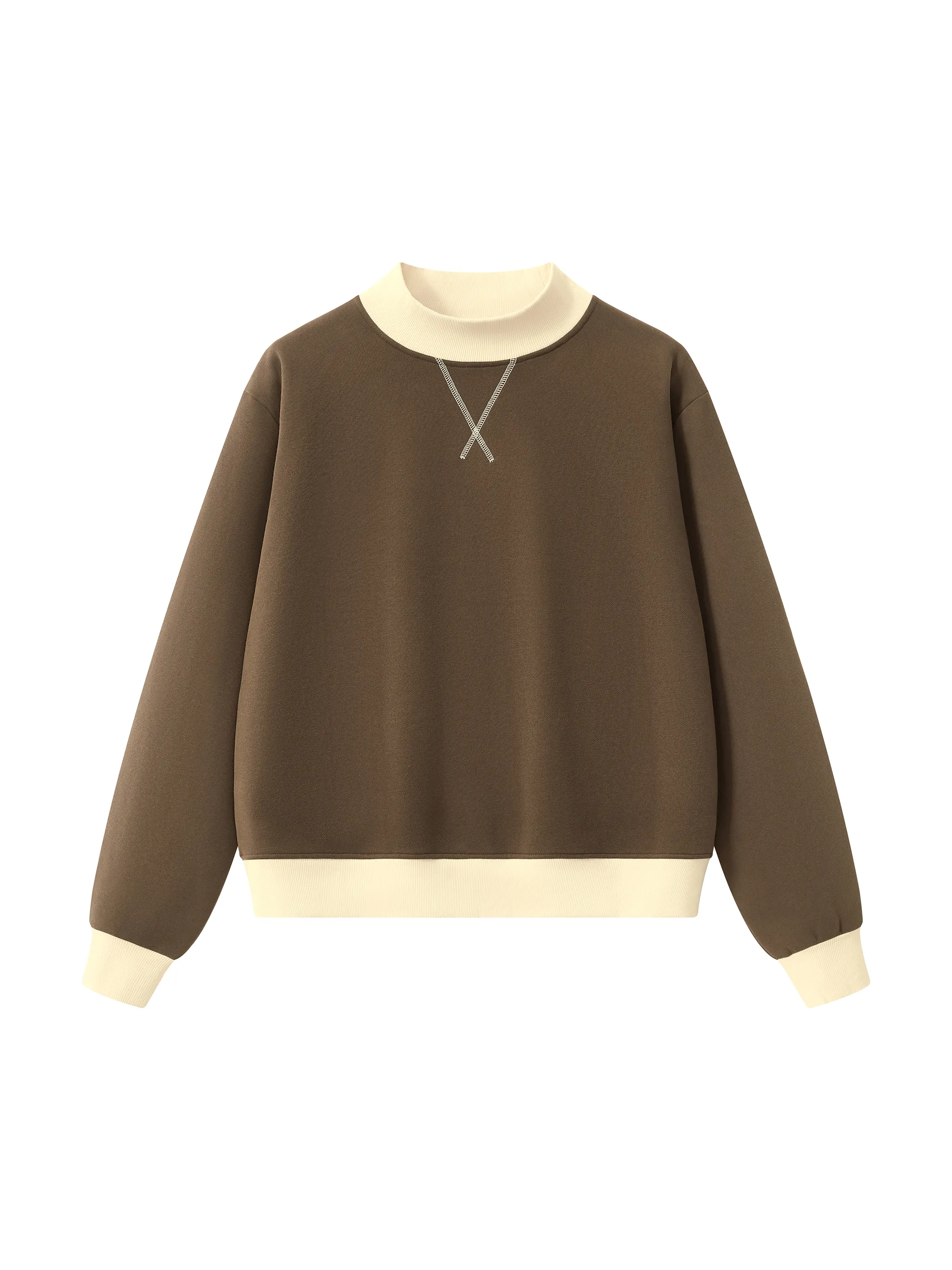 Women’s Mock Neck Crewneck Sweatshirt