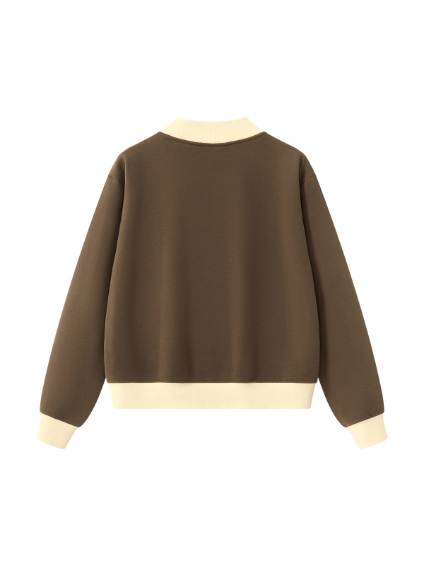 Women’s Mock Neck Crewneck Sweatshirt