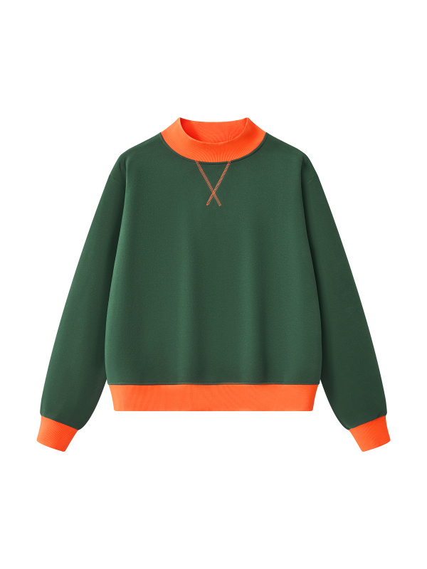 Women’s Mock Neck Crewneck Sweatshirt