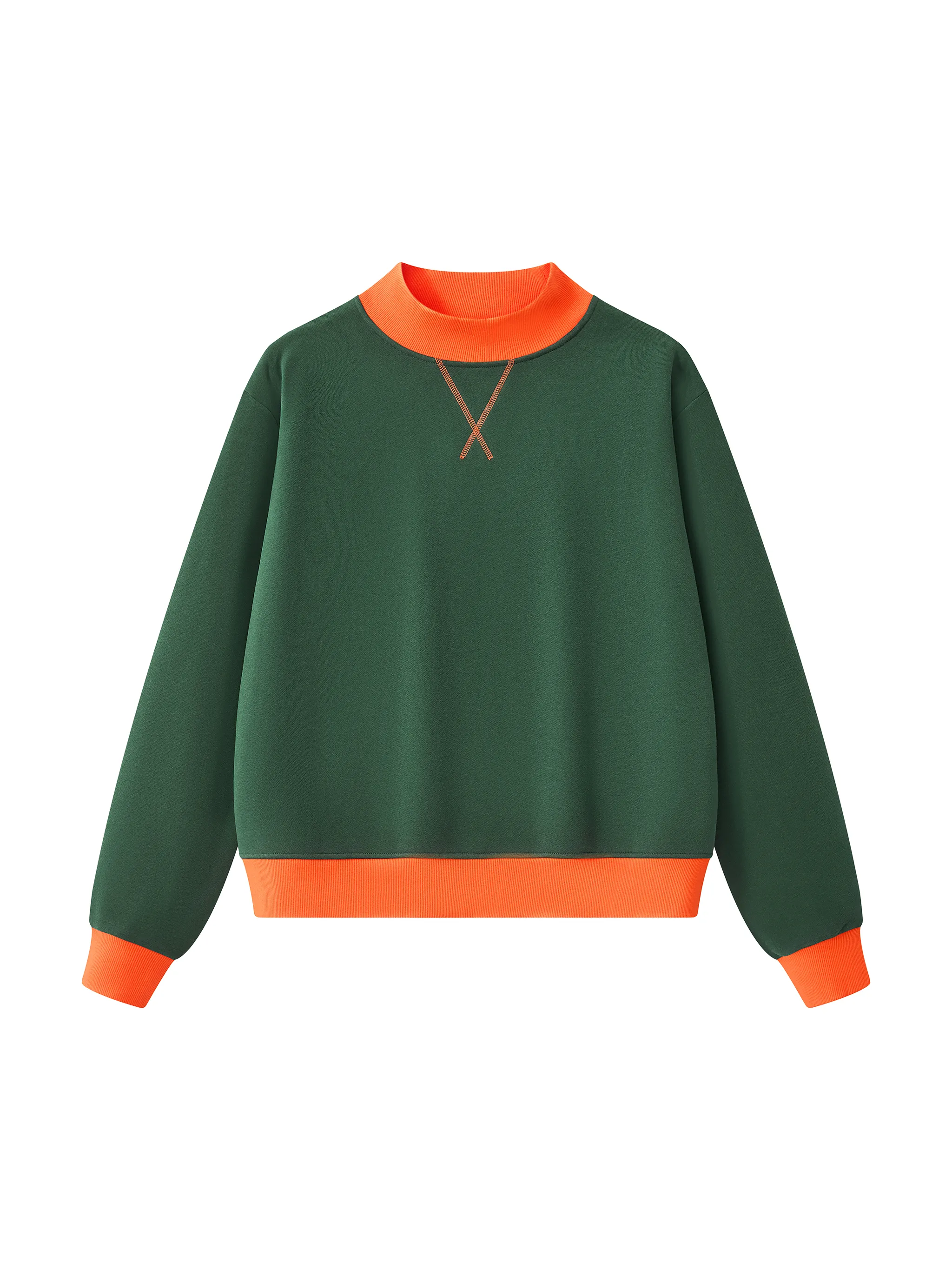 Women’s Mock Neck Crewneck Sweatshirt