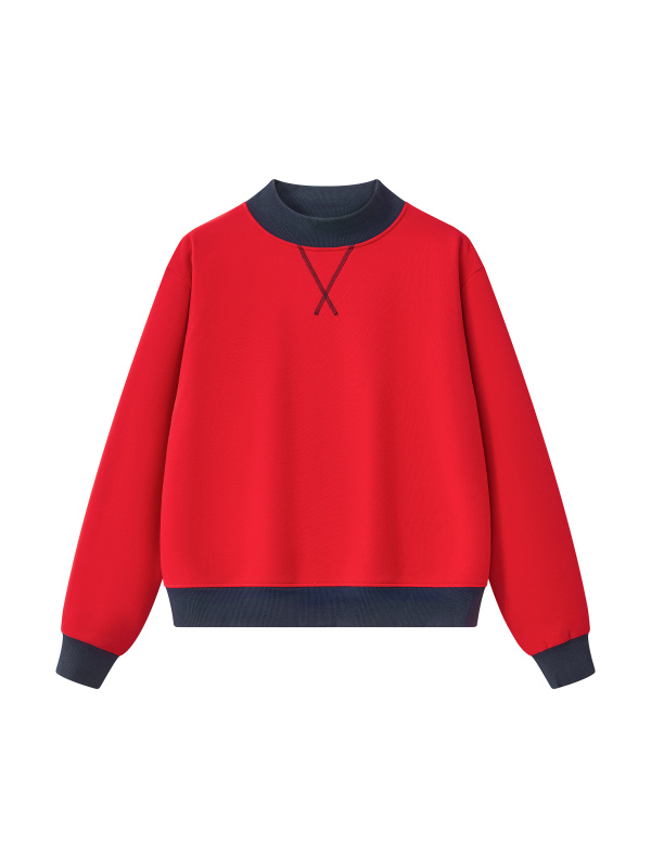 Women’s Mock Neck Crewneck Sweatshirt