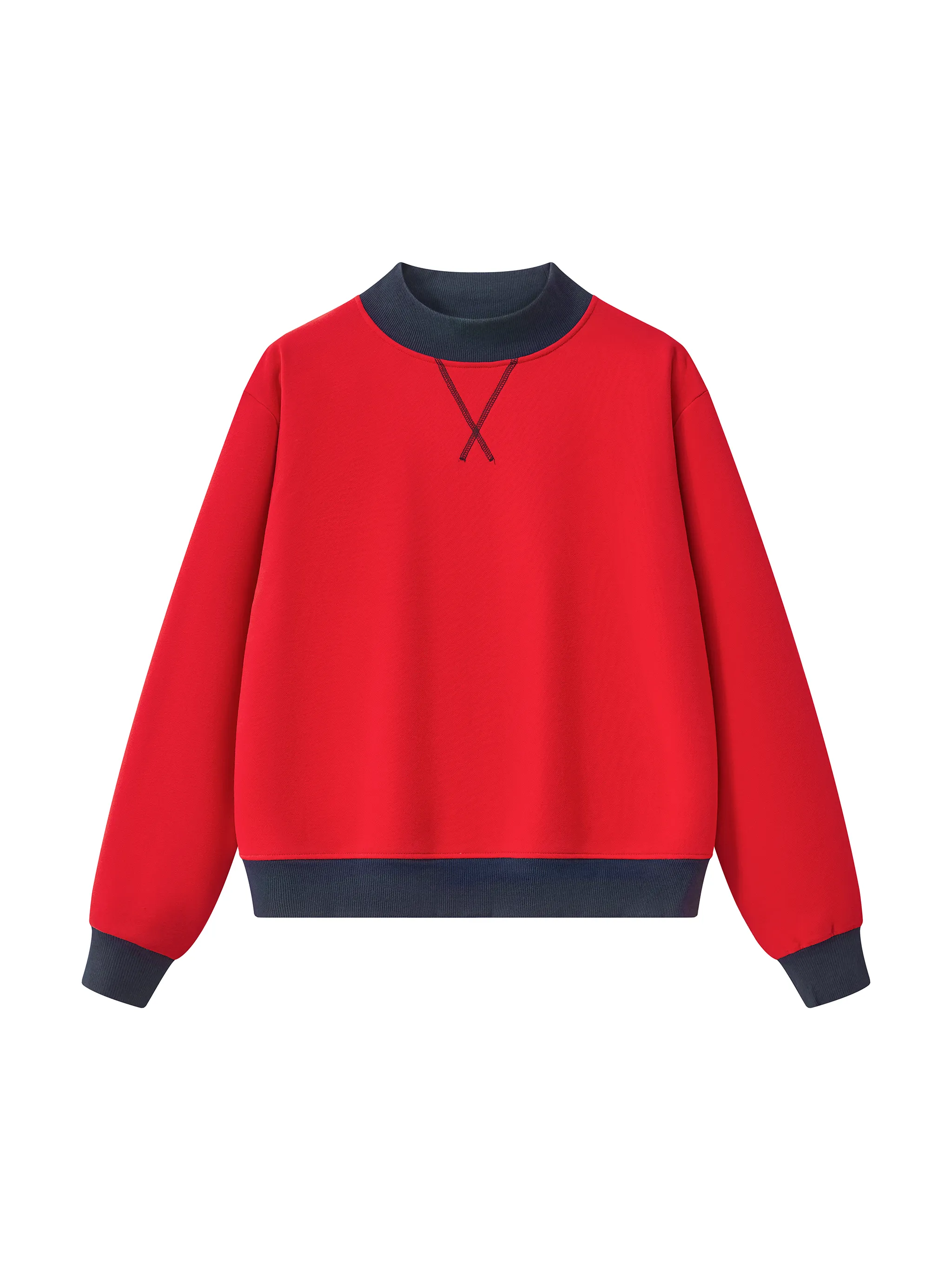 Women’s Mock Neck Crewneck Sweatshirt