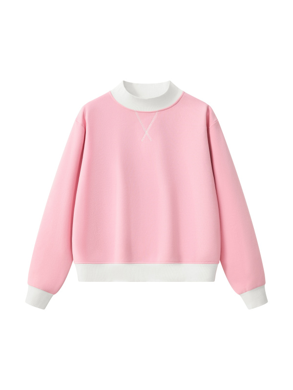 Women’s Mock Neck Crewneck Sweatshirt