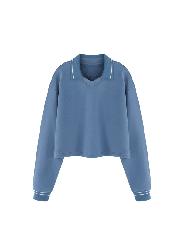 Women’s Crop Collared Sweatshirt