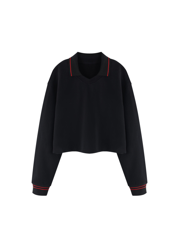 Women’s Crop Collared Sweatshirt