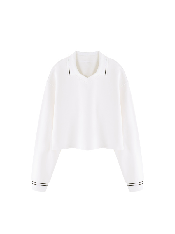 Women’s Crop Collared Sweatshirt