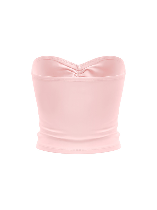 Women's Ruched Cropped Tube Top