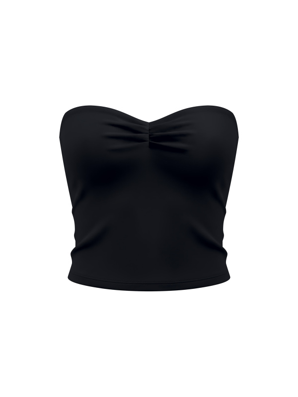 Women's Ruched Cropped Tube Top