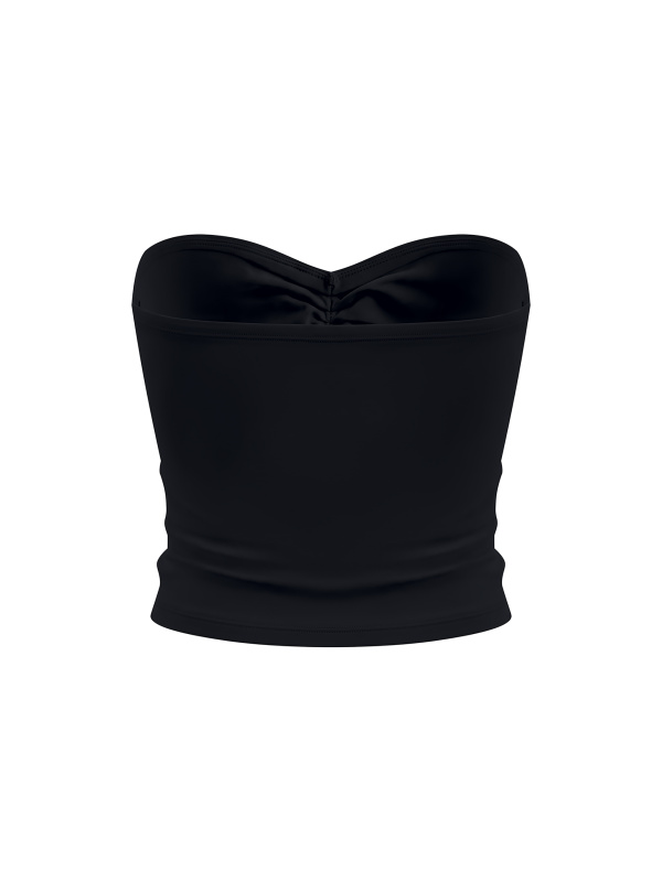 Women's Ruched Cropped Tube Top