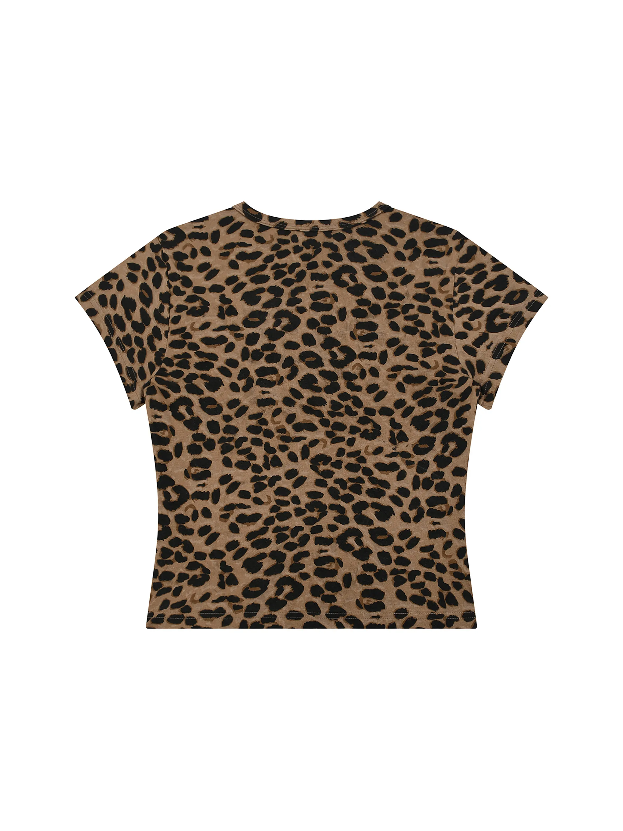 Women’s Leopard Print Crop T-Shirt