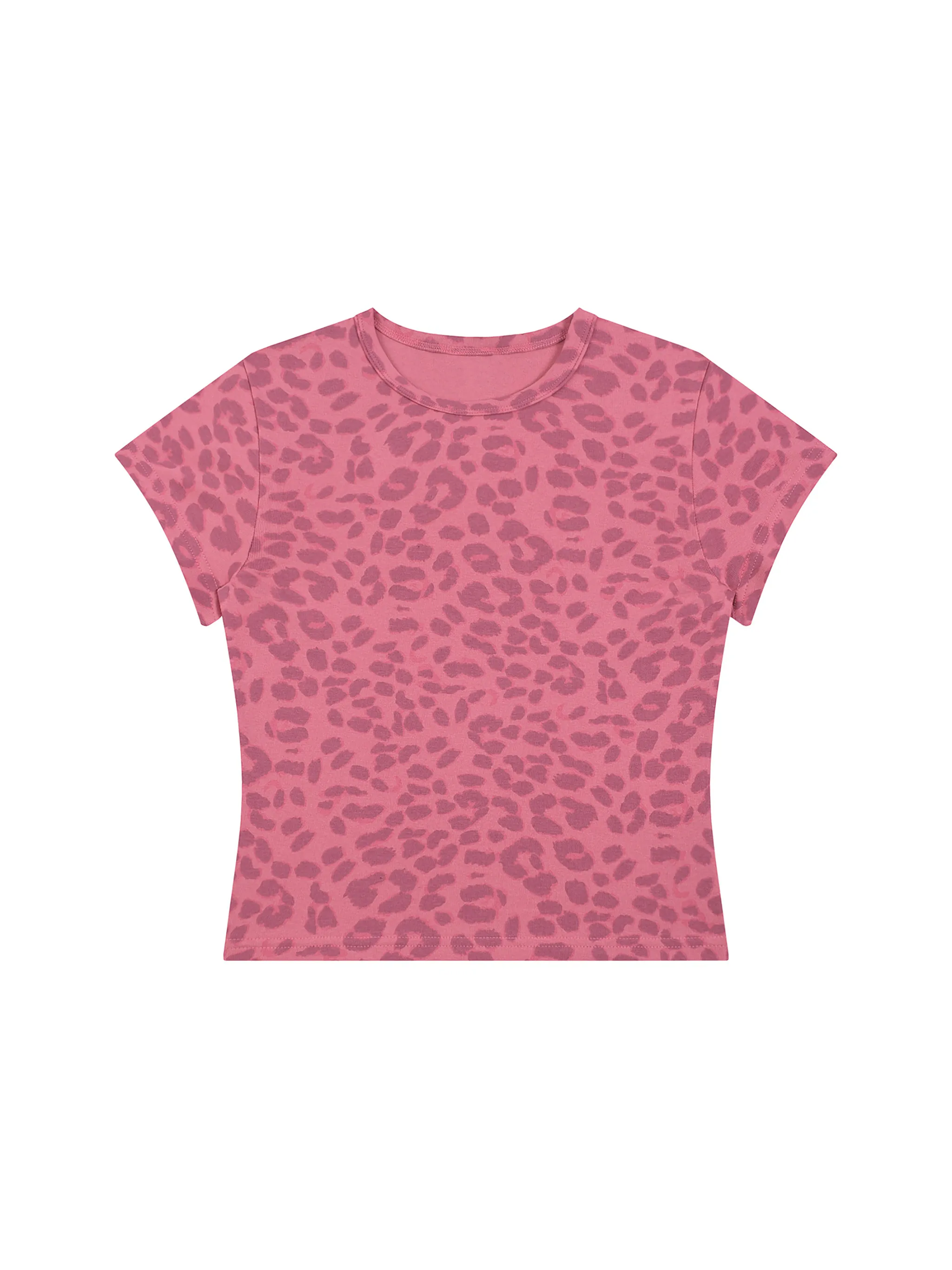 Women’s Leopard Print Crop T-Shirt