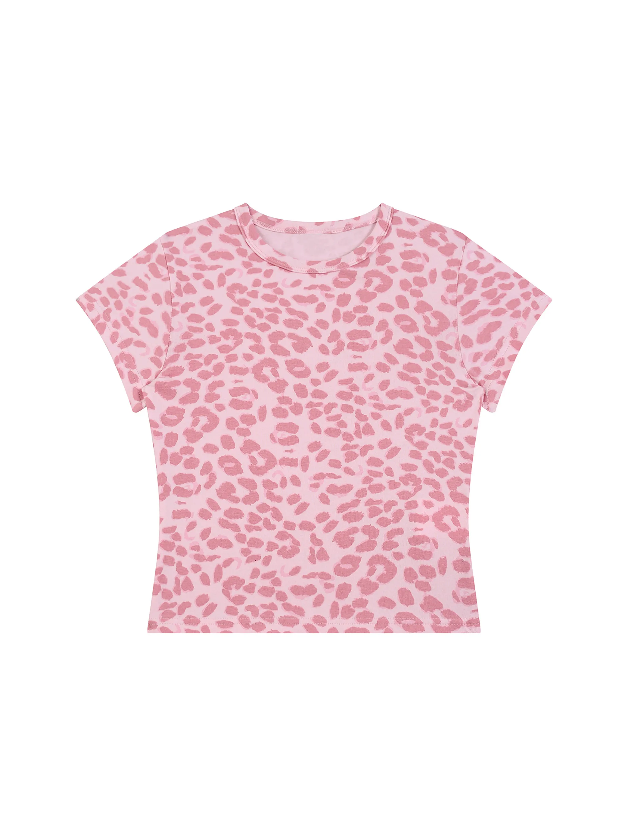 Women’s Leopard Print Crop T-Shirt