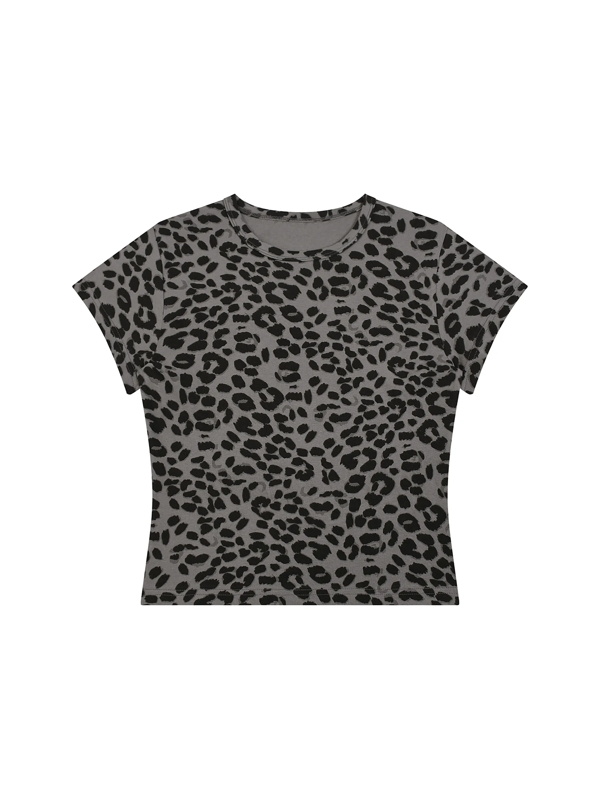Women’s Leopard Print Crop T-Shirt