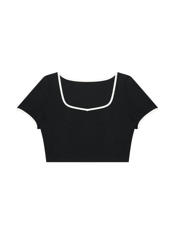 Women's Color Block Crop T-Shirt