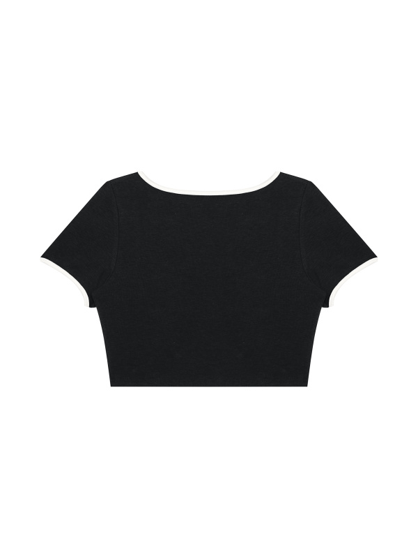Women's Color Block Crop T-Shirt